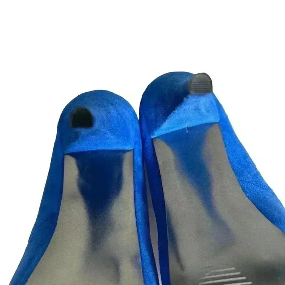 Steve Madden Trinitie Blue Suede Hidden Platform Stiletto Heel Shoes Sz 7.5 EUC - Picture 8 of 9
